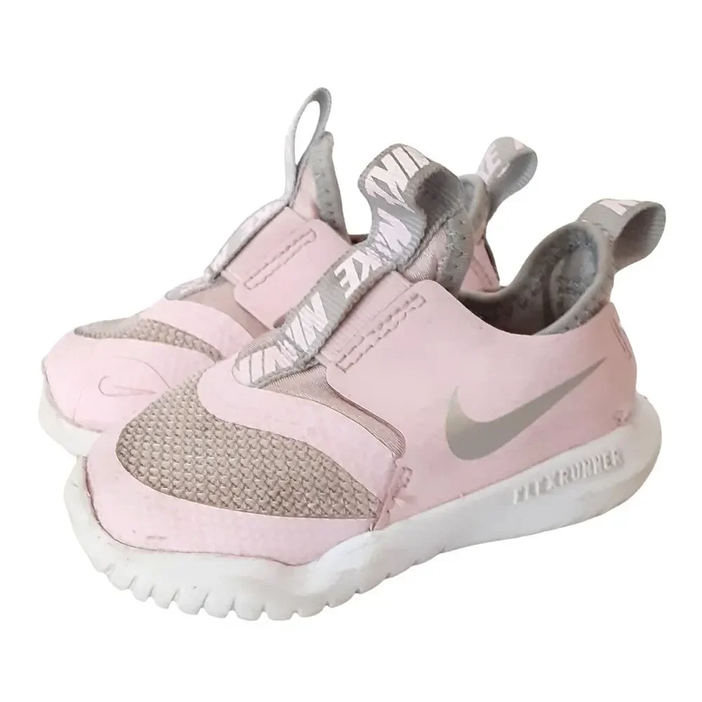 Nike Flex Runner Girls 5C Pink Mesh Running Shoes Pink Sneakers AT4665-609